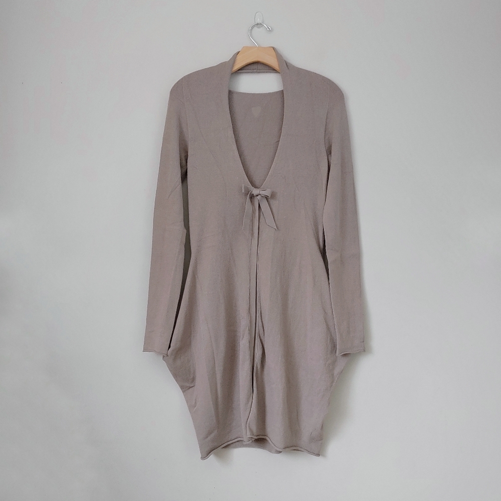 Twin-Set Cardigan Sweater Longline Bow Detail Size Small